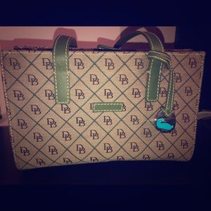 Dooney & Bourke - Green & Taupe Satchel